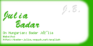 julia badar business card